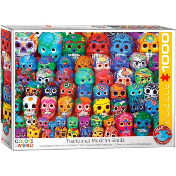 Traditional Mexican Skulls: rompecabezas 1000 piezas