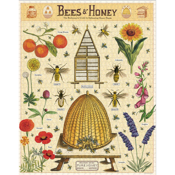 Bees & Honey, Vintage Puzzle: rompecabezas 1000 piezas