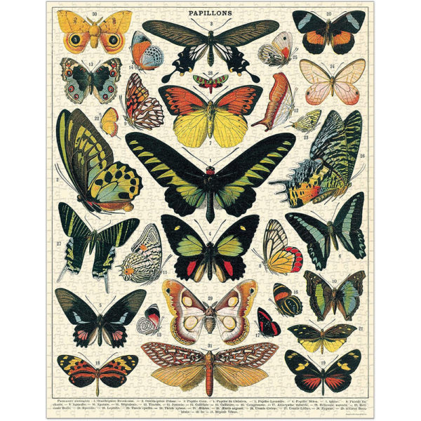 Butterflies, Vintage Puzzle: rompecabezas 1000 piezas