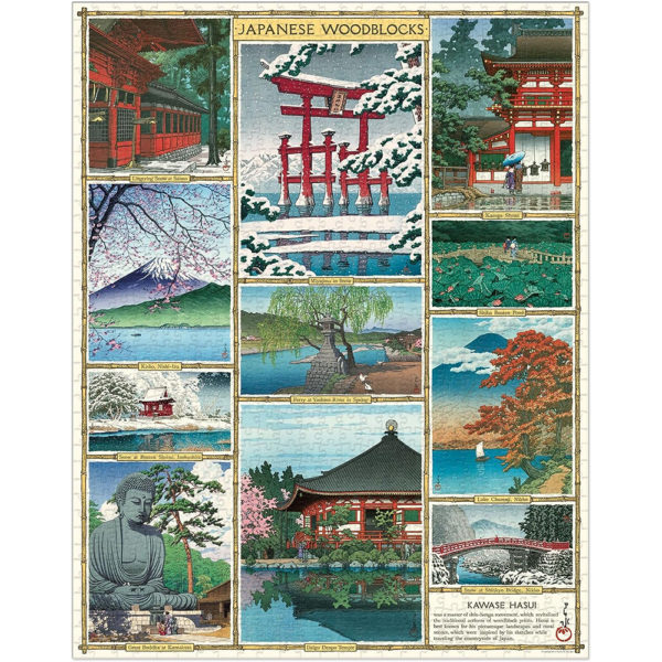 Japanese Woodblocks, Vintage Puzzle: rompecabezas 1000 piezas