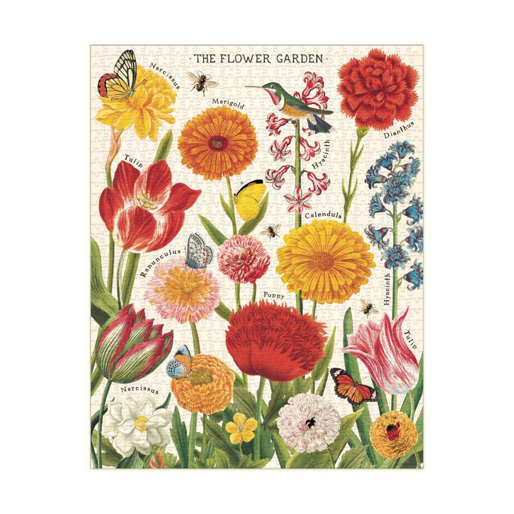 Flower Garden, Vintage Puzzle: rompecabezas 1000 piezas