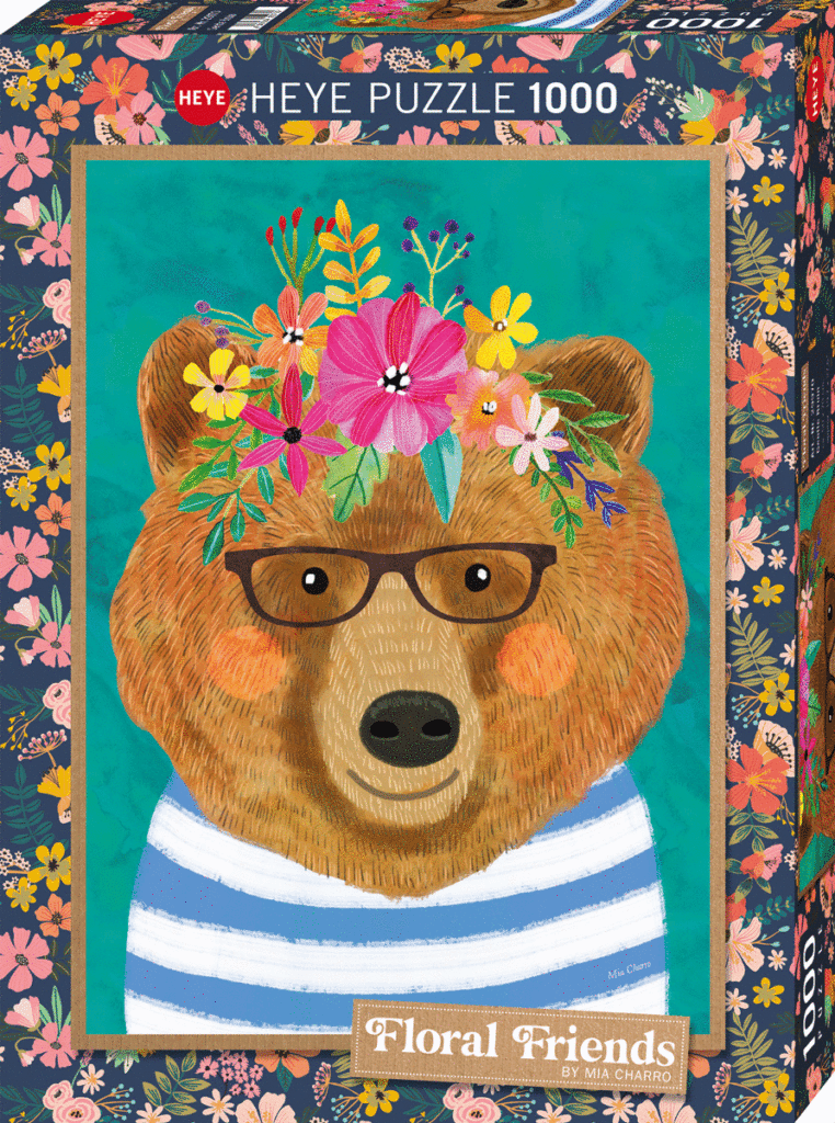 Floral Friends, oso galán: rompecabezas